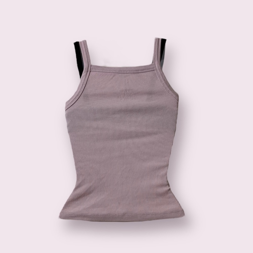 Pink/Purple SO Ribbed Tank Top - Picture 2 of 5